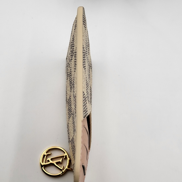 LOUIS VUITTON Damier Azur Zipped Romy Card Holder Rose Ballerine.. - Picture 12 of 13